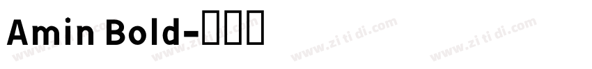 Amin Bold字体转换